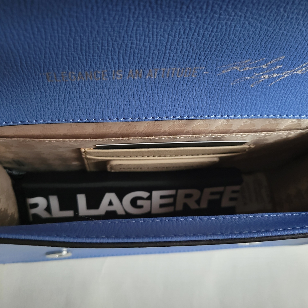 Karl Lagerfeld Blue and White Crossbody Bag - Picture 11 of 15